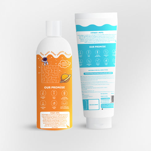 Tiny Mighty Kids Moisturizing And Cleansing Pack Body Lotion + Body Wash 200ml