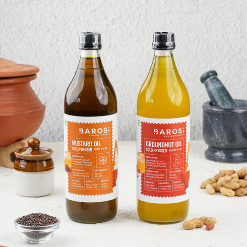 Barosi Mustard Oil & Groundnut Oil Combo