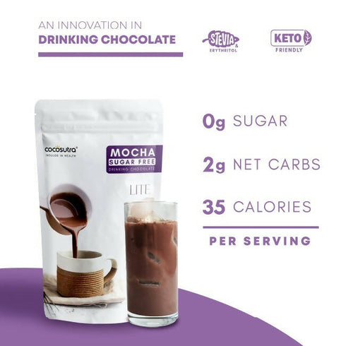 Cocosutra Lite Sugar Free Mocha Drinking Chocolate Mix