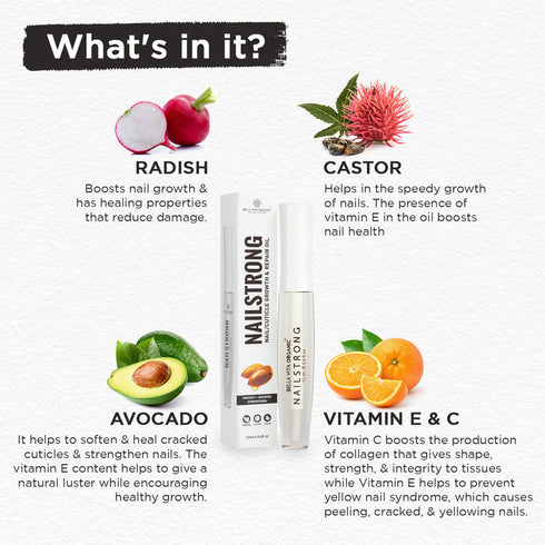 Bella Vita Organic NailStrong Cuticle Oil For Nails 12ml