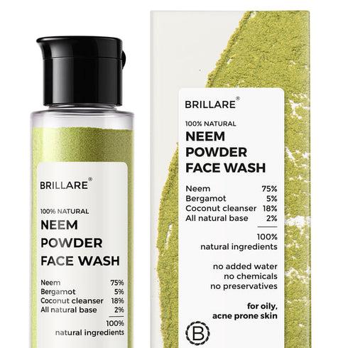 Brillare Neem Powder Face Wash For Acne Prone Skin