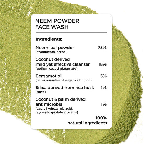 Brillare Neem Powder Face Wash For Acne Prone Skin