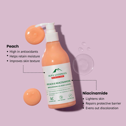 Alps Goodness Peach and Niacinamide Brightening Gel Body Lotion