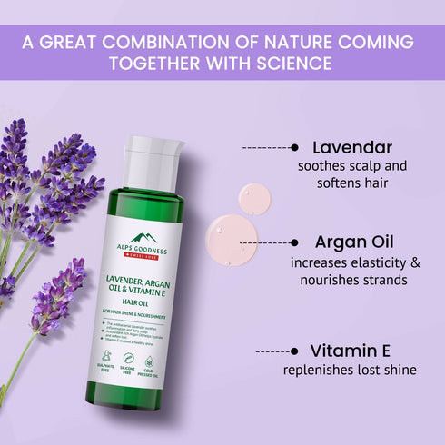 Alps Goodness Lavender Argan Oil and Vitamin E Hair Oil