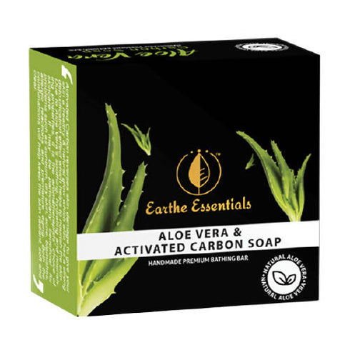 Earthe Essentials Premium Aloe Vera and Activated Carbon Soap