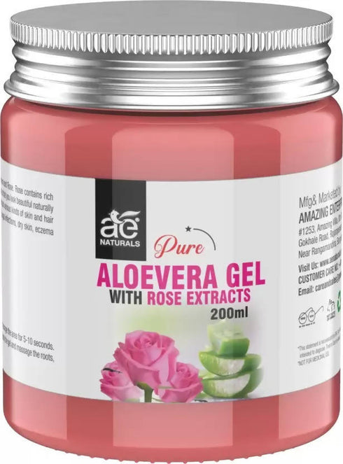 Ae Naturals Pure Aloevera Gel With Rose Extracts 200 ml