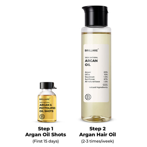 Brillare Argan and Phytolipid Oil Shots And Argan Oil Combo