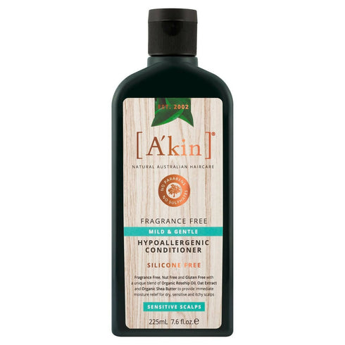 Akin Natural Mild and Gentle Fragrance Free Hypoallergenic Conditioner
