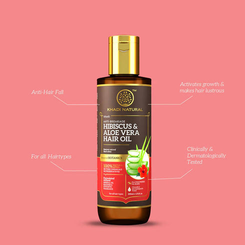 Khadi Natural Hibiscus And Aloe Vera Hair Oil