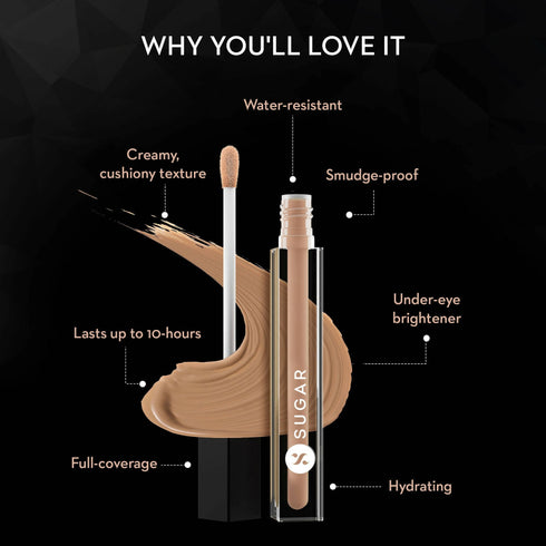 Sugar Auto Correct Creaseless Concealer | Golden Undertone 07 Vanilla Latte
