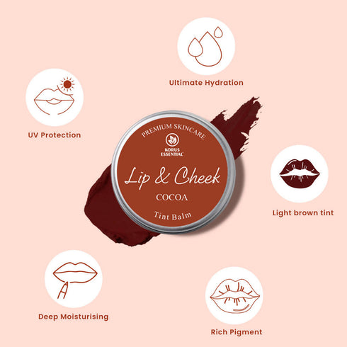 Korus Essential Cocoa Lip And Cheek Tint Balm