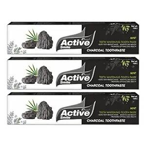 Dr. Morepen Active Smile Charcoal Toothpaste for Teeth Whitening And Bad Breath Removal