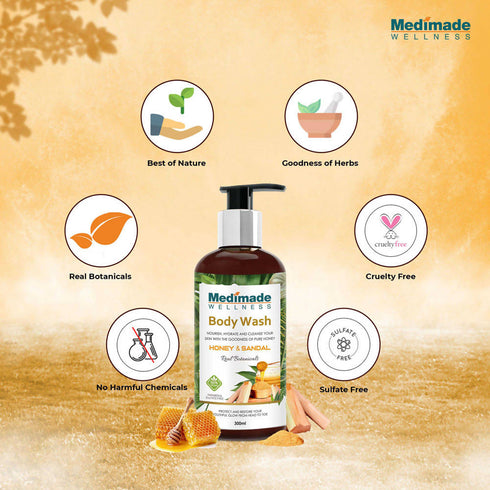 Medimade Wellness Honey & Sandal Body Wash