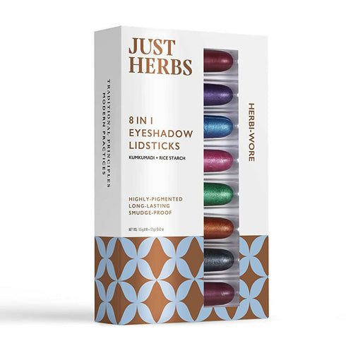 Just Herbs 8 In 1 Eye Shadow Lidsticks Highly Pigmented Long-Lasting Smudge Proof Herbi Wore