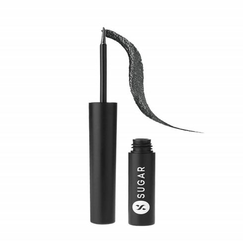 Sugar Eye Dared You So! Metallic Eyeliner Black Mirror | Black with Silver micro glitter