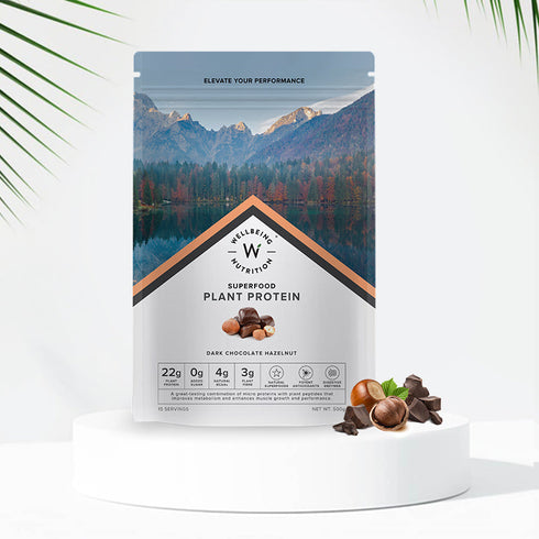 Wellbeing Nutrition Superfood Plant Protein | Dark Chocolate Hazelnut