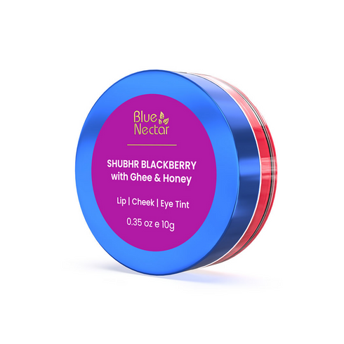 Blue Nectar Shubhr Blackberry Lip| Cheek and Eye Tint with Ghee and Almond Oil