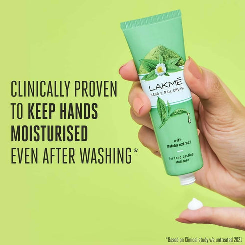 Lakme Hand and Nail Cream With Matcha| Pentavitin And Almond Oil