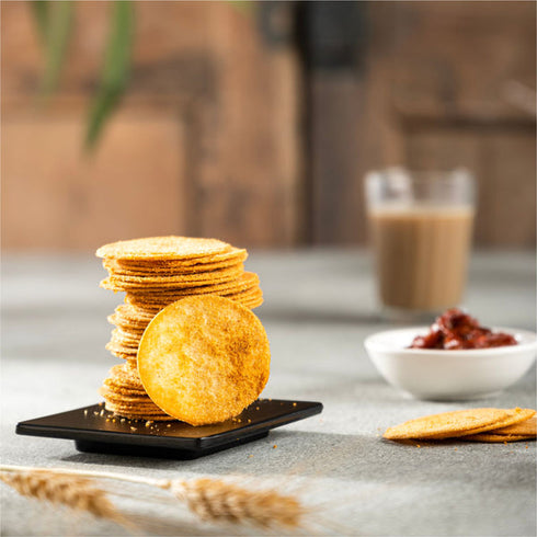 Stuti Khakhra Peri Peri Coin Khakhra With Schezwan Chutney