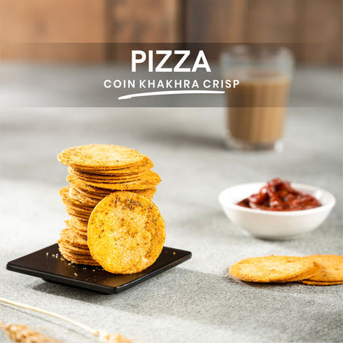 Stuti Khakhra Pizza Coin Khakhra With Schezwan Chutney