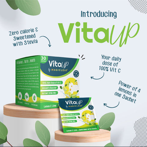 Magicleaf VitaUp Natural Vitamin C Sachets Lemon and Lime Flavor