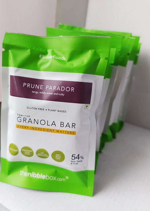The Nibble Box Prune Parador Fruit and Nut Granola Bar