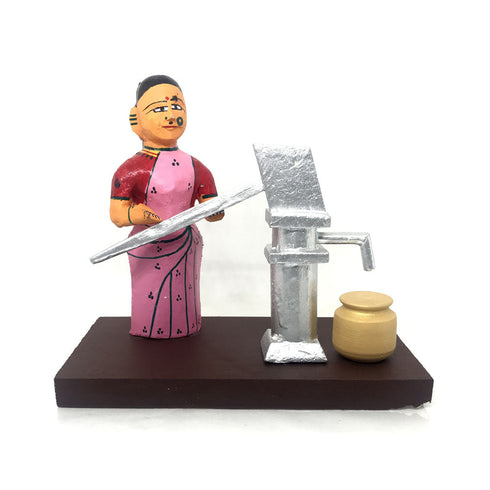 Village Women Using Hand Pump Wooden toys