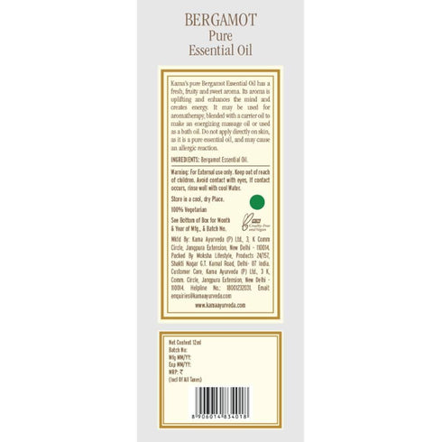 Kama Ayurveda Bergamot Essential Oil