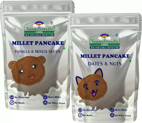 TummyFriendly Foods Millet Pancake Mix Combo | Dates | Nuts | Seeds