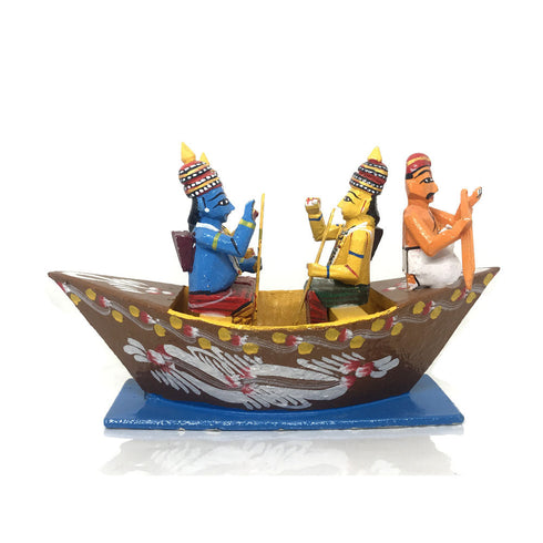 Rama Sita Lakshmana and boat man Kevat Kondapalli Bommalu