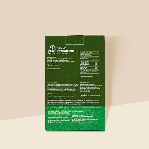 Pure & Sure Organic Rava Idli Mix