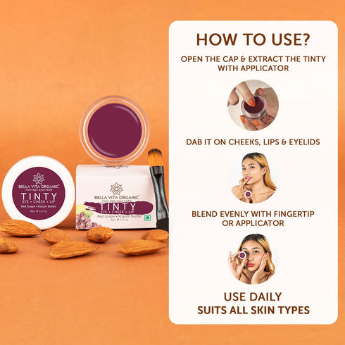 Bella Vita Organic Red Grape 3 in 1 Tinty Blush 8g