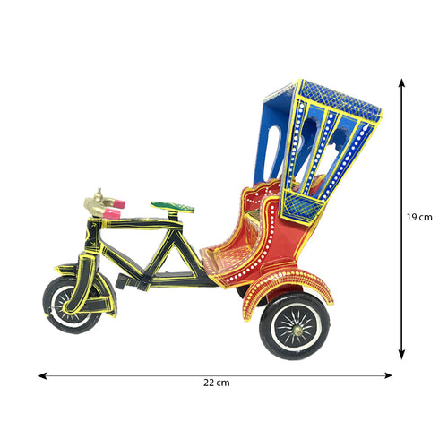 Handmade Rickshaw Show Piece Kondapalli Toys