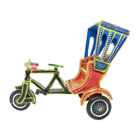 Handmade Rickshaw Show Piece Kondapalli Toys