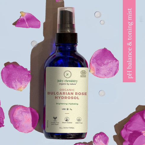 Juicy Chemistry Bulgarian Rose Water Toner for brighter skin