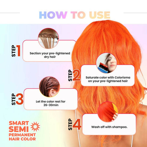 Anveya Semi Permanent Hair Color | Valencian Orange
