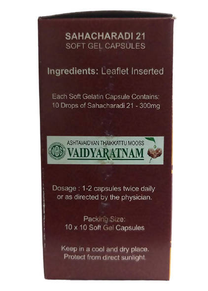 Vaidyaratnam Sahacharadi 21 Capsules