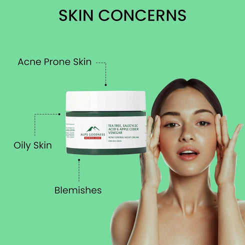 Alps Tea Tree Salicylic Acid and Apple Cider Vinegar Acne Control Night Cream