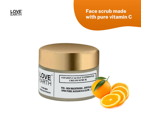 Love Earth Vitamin C and Glutathione Cream Scrub