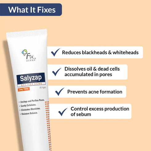 Fixderma Skincare Salyzap Day Time Gel For Acne Prone Skin