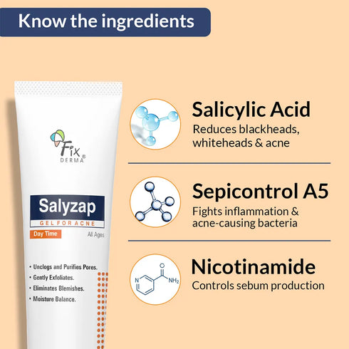 Fixderma Skincare Salyzap Day Time Gel For Acne Prone Skin
