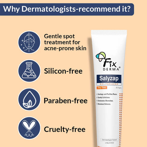 Fixderma Skincare Salyzap Day Time Gel For Acne Prone Skin