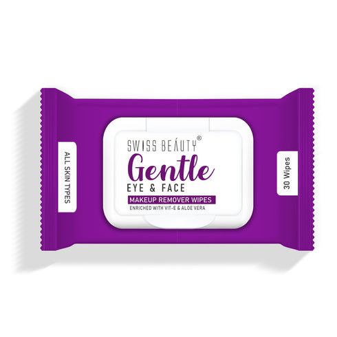 Swiss Beauty Gentle Eye And Face Makeup Remover Wipes Pack Of 2 30g Each