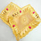 Fancy Gold Color Tray With Pink Studs - 125gms