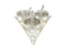 3 Piece German Silver Big Mukhvas Handi Set - 1000gms