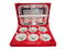 4 Inch Silver Plated Six Bowl Set With Tray - 2000gms