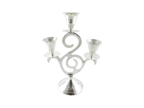 Designer Candle Stand In German Silver - 1000gms