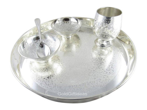 Exciting Antique Dinner Set In German Silver - 1200gms