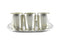 German Silver 3 Matka Glass With Tray - 750gms