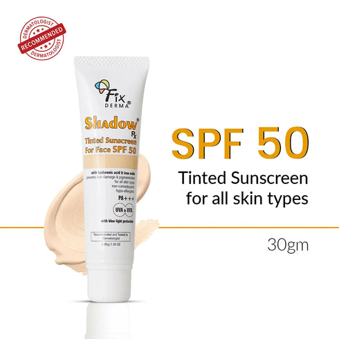 Fixderma Skincare Shadow Rx Tinted Sunscreen For Face Spf 50